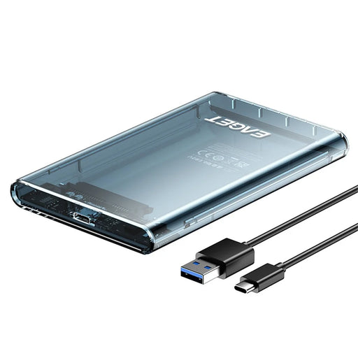 EAGET E16 2.5 Inch Portable External Hard Drive Enclosure USB 3.0 Type-C SATA SSD HDD Hard Drive Case - 1
