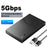 EAGET E60 2.5 Inch External Hard Drive Enclosure 6TB Micro-B to USB-A Cable 5Gbps Portable Hard Drive Case for SSD HDD - Black - 2