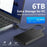 EAGET E60 2.5 Inch External Hard Drive Enclosure 6TB Micro-B to USB-A Cable 5Gbps Portable Hard Drive Case for SSD HDD - Black - 6