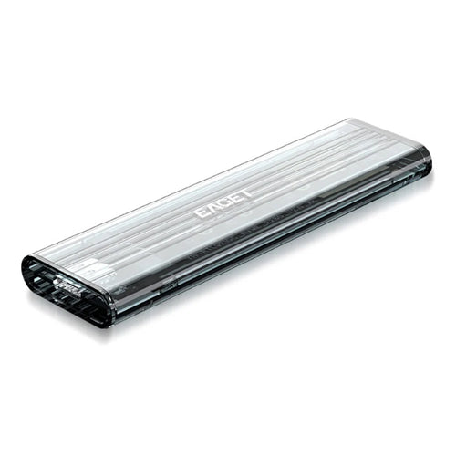 EAGET SE150D M.2 NVMe SATA Enclosure 10Gbps Type-C 3.2 Tool-free Installation Transparent External SSD Hard Drive Case - 1