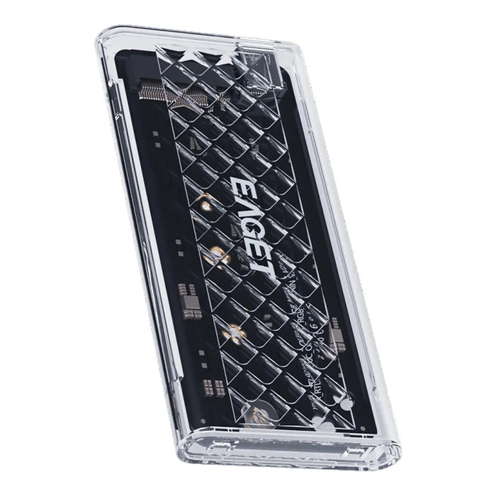 EAGET SE160N M.2 NVMe SSD Hard Drive Case Transparent RGB USB 3.2 Gen2 10Gbps Hard Drive Enclosure - 1