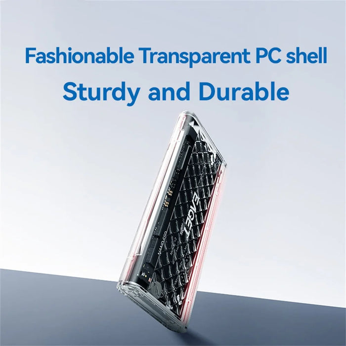 EAGET SE160N M.2 NVMe SSD Hard Drive Case Transparent RGB USB 3.2 Gen2 10Gbps Hard Drive Enclosure - 7