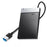 EAGET CE50 2.5 Inch USB3.0 Hard Drive Enclosure with Built-in USB-A Cable 5Gbps SSD HDD External Hard Drive Case - Black - 1