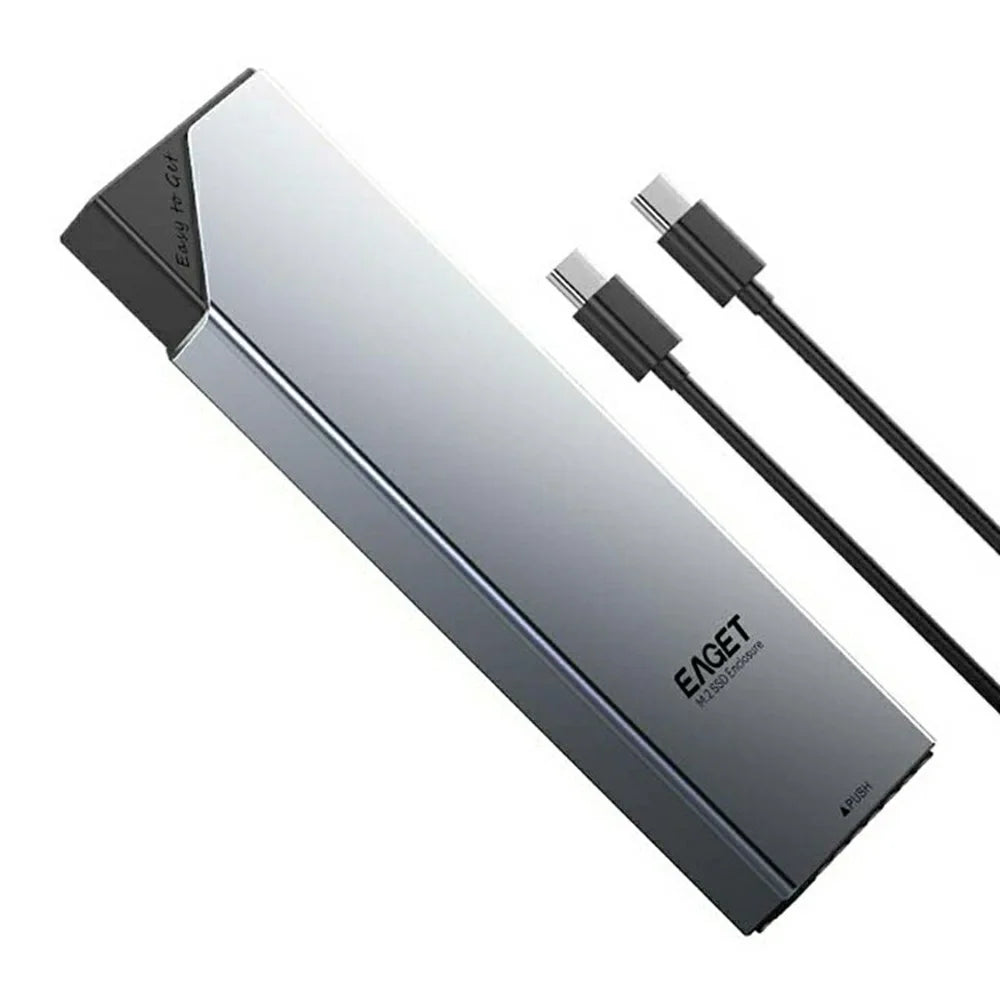 EAGET SE630N M.2 NVMe Single Protocol SSD Enclosure 10Gbps USB 3.2 Type-C External SSD Case, Support 8TB Max - 1