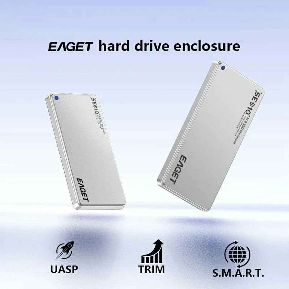 EAGET SE810N M.2 NVMe SSD Enclosure Aluminum Alloy 10Gbps USB-C External SSD Case Support 8TB Max - 5