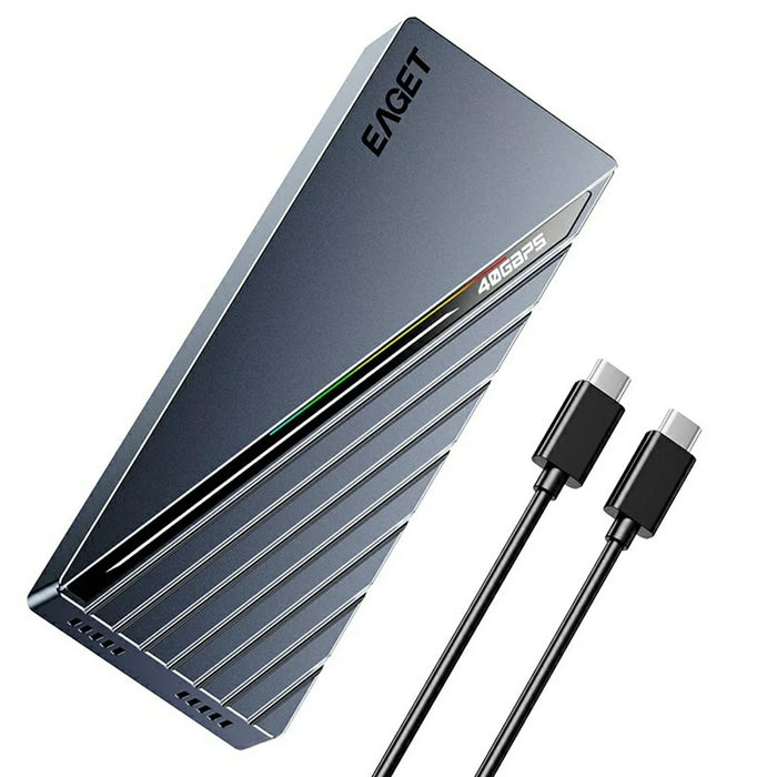 EAGET SE4100 40Gbps USB 4.0 M.2 NVMe SSD Enclosure for 2230 / 2242 / 2260 / 2280 SSD Up to 8TB - 1