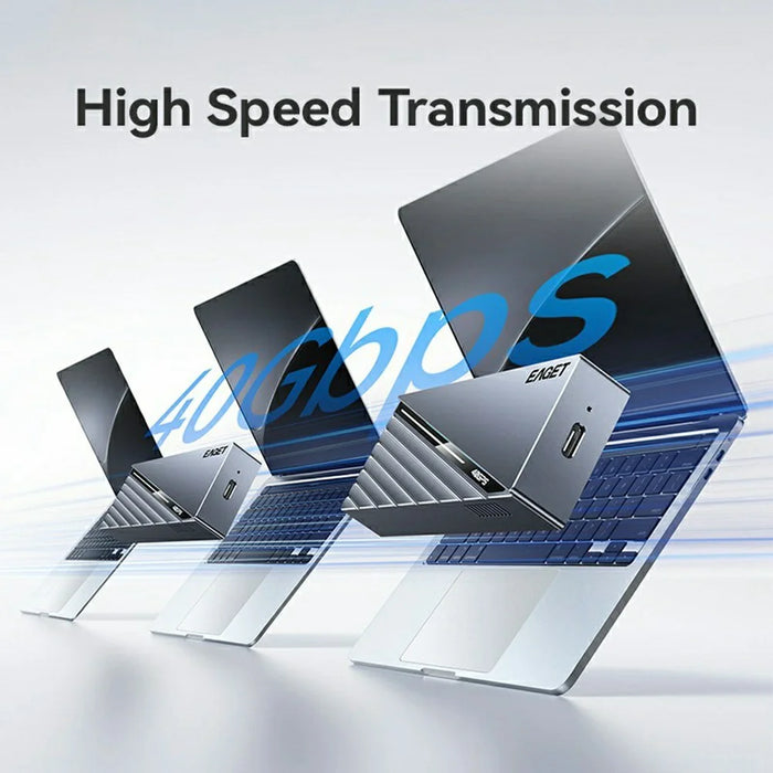 EAGET SE4100 40Gbps USB 4.0 M.2 NVMe SSD Enclosure for 2230 / 2242 / 2260 / 2280 SSD Up to 8TB - 3