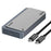 EAGET TSE8500 M.2 NVMe Enclosure 80Gbps USB-C 4.0 8TB Support Aluminum Alloy External Hard Drive Case - Silver Grey - 2