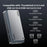 EAGET TSE8500 M.2 NVMe Enclosure 80Gbps USB-C 4.0 8TB Support Aluminum Alloy External Hard Drive Case - Silver Grey - 5