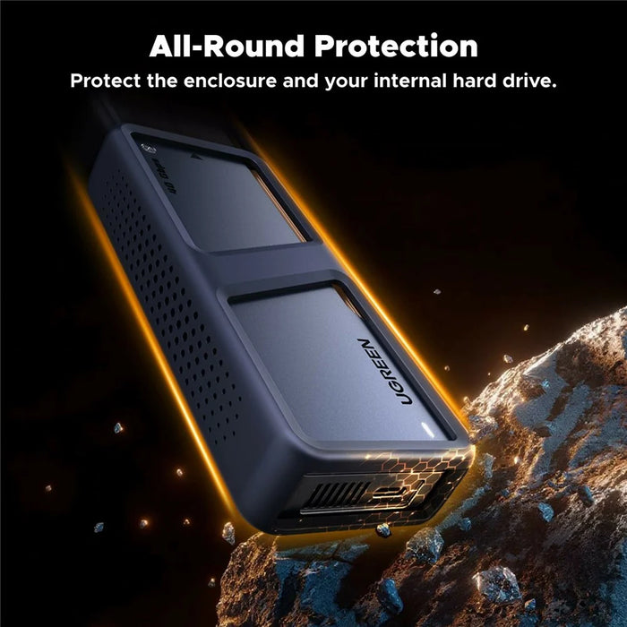UGREEN D703 40Gbps M.2 NVMe SSD Enclosure with Dual-Chip Cooling Fan Compatible with Thunderbolt 4, Support up to 8TB - 6