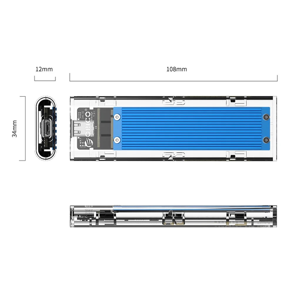 ORICO TCM2M-C3 M.2 Dual Protocol SSD Enclosure 10Gbps - 5