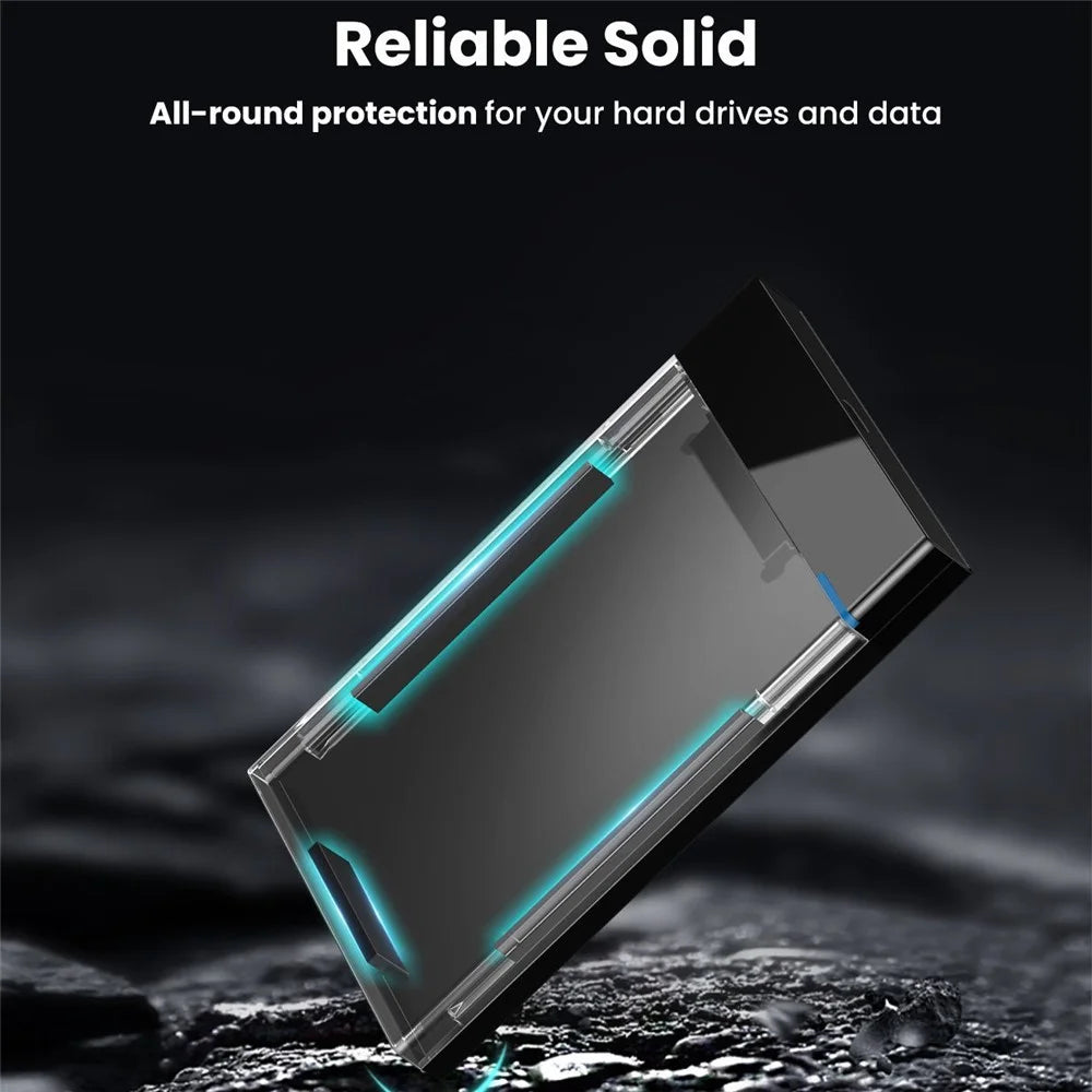UGREEN 50743 HDD Case 2.5-Inch SATA III Hard Drive Enclosure Case USB-C 3.1 External SSD Disk HDD Box - 4