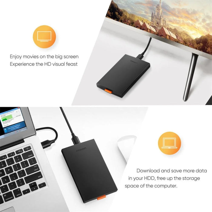 UGREEN 2.5 inch HDD Case USB 3.0 to SATA Adapter External Hard Drive Enclosure for SSD Disk HDD Box - 4