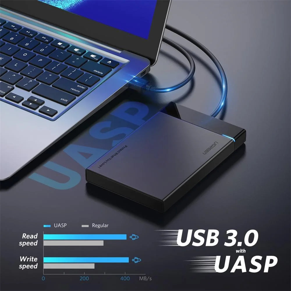 UGREEN HDD Case 2.5 inch SATA to USB 3.0 Adapter Hard Drive External Enclosure for SSD Disk HDD Box Case - 2