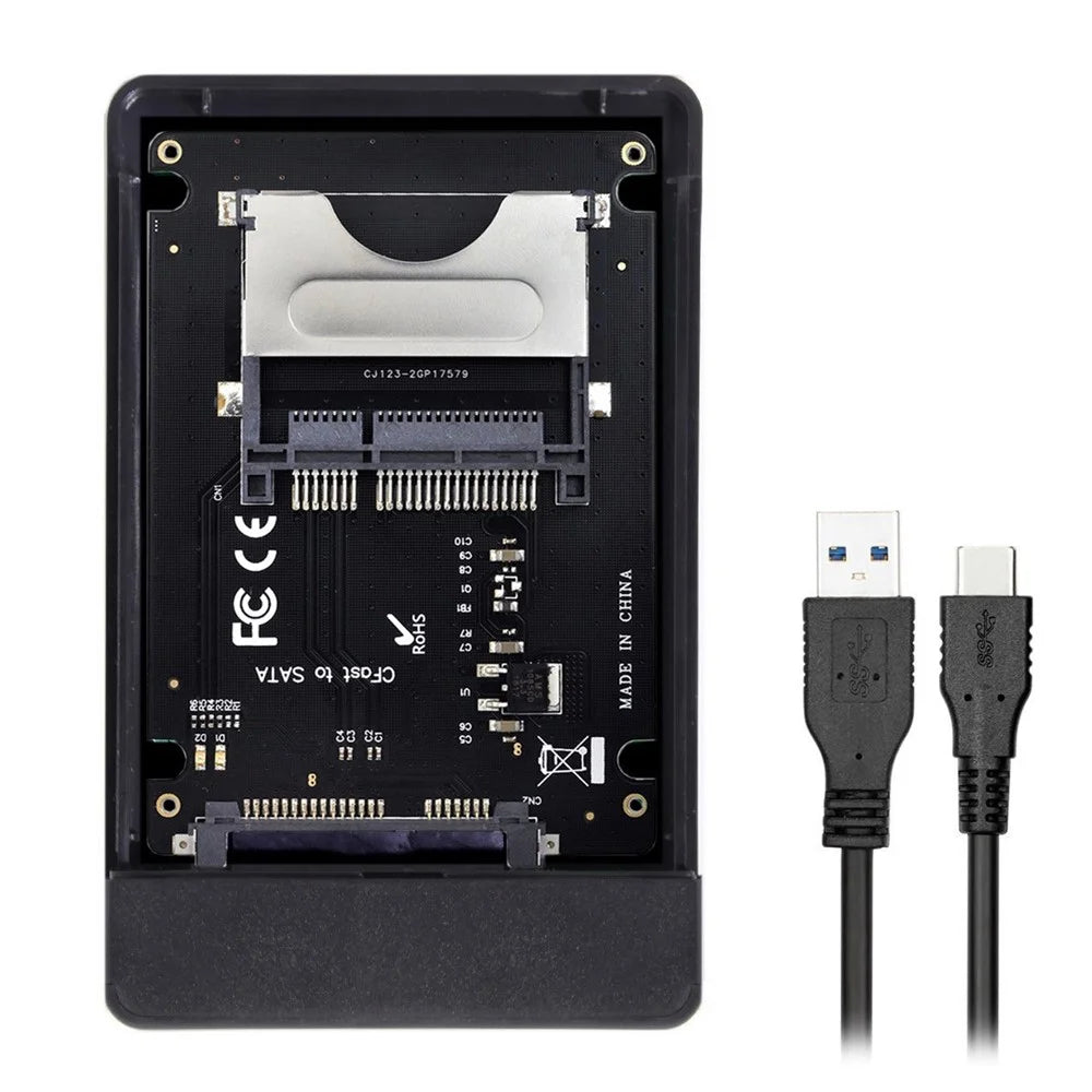 UC-168 CFast to USB-C USB3.0 + SATA Card Adapter 2.5" Case SSD HDD CFast Card Reader External Enclosure for PC Laptop - 2