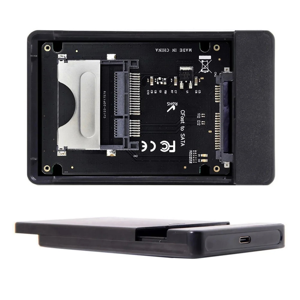 UC-168 CFast to USB-C USB3.0 + SATA Card Adapter 2.5" Case SSD HDD CFast Card Reader External Enclosure for PC Laptop - 4
