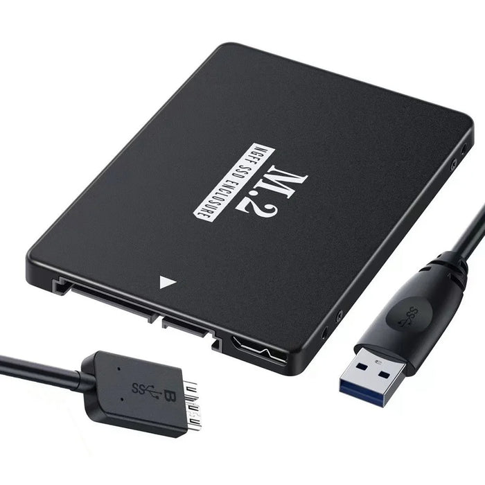 SA-018 NGFF B+M Key M.2 SSD Card to 2.5inch SATA Micro USB 3.0 Combo HDD Disk Drive Enclosure with Micro USB Cable - 1
