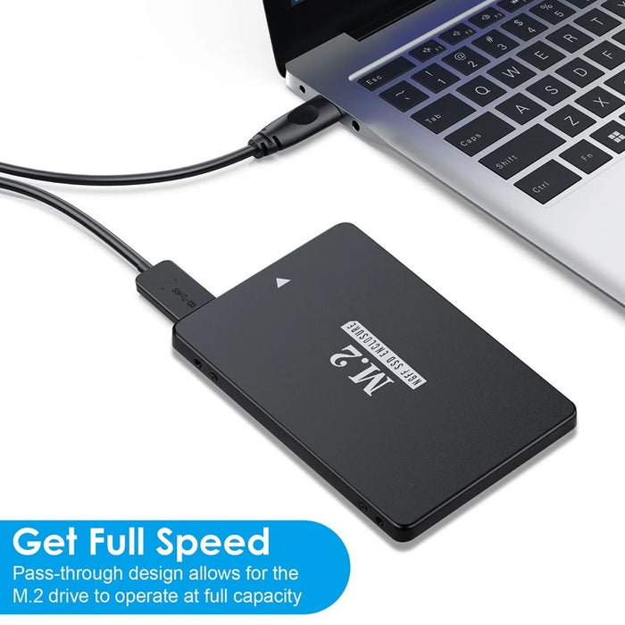 SA-018 NGFF B+M Key M.2 SSD Card to 2.5inch SATA Micro USB 3.0 Combo HDD Disk Drive Enclosure with Micro USB Cable - 6