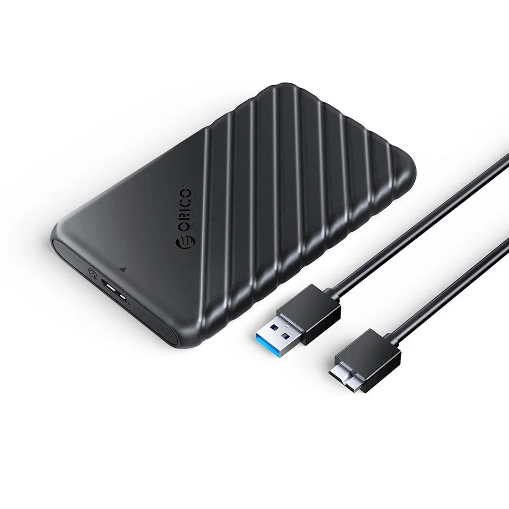 ORICO 25PW1-U3 5Gbps Transmission Micro-B 2.5" External Storage HDD Enclosure SATA HDD SSD Hard Drive Enclosure Support 6TB - Black - 1