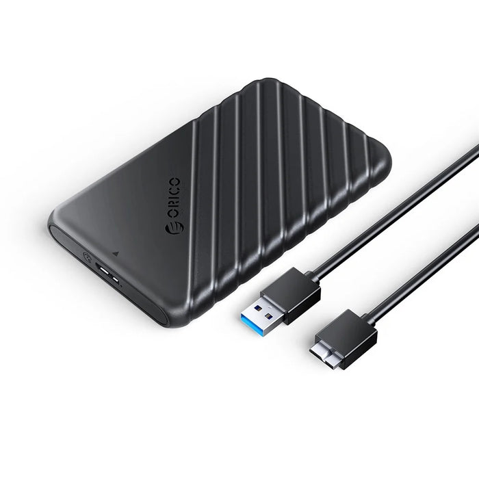 ORICO 25PW1-U3 5Gbps Transmission Micro-B 2.5" External Storage HDD Enclosure SATA HDD SSD Hard Drive Enclosure Support 6TB - Black - 1