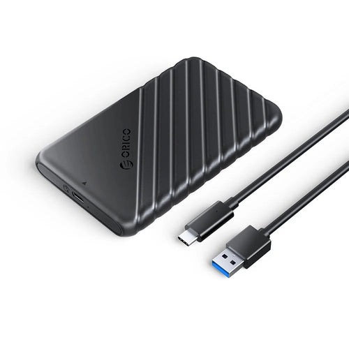 ORICO 25PW1-C3 Type-C 2.5" External Storage HDD Enclosure SATA 6Gbps HDD SSD Hard Drive Enclosure Support 6TB for PS4 / PC / Laptop / Router / TV - Black - 1