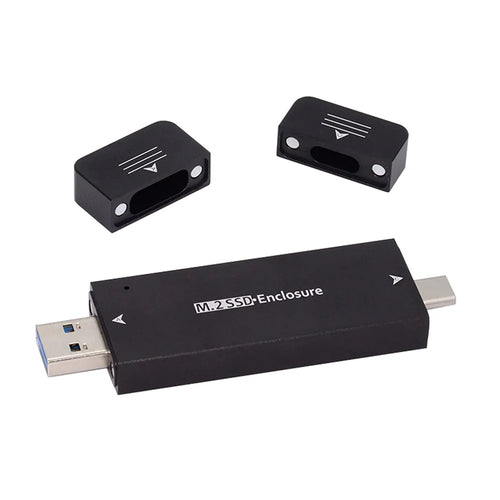 UC-057 Type-C & USB3.0 to NVME M-Key M.2 NGFF SATA SSD PCBA Case 2230 / 2242mm Adapter RTL9210B Chipset - 1
