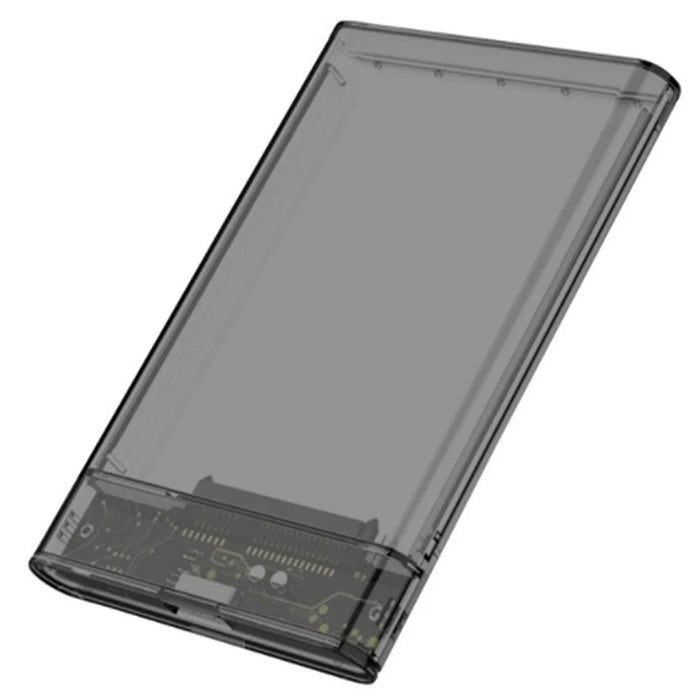 2.5'' External Hard Drive Enclosure USB 3.0 to SATA HDD Hard Disk Case for Mac OS and Windows, Supporting Max 6TB - Transparent Black - 1