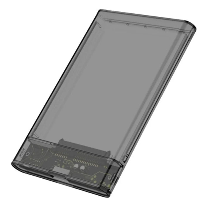 USB 3.1 to SATA 2.5'' External Hard Drive Case HDD Enclosure for Mac OS and Windows, Supporting Max 6TB - Transparent Black - 1