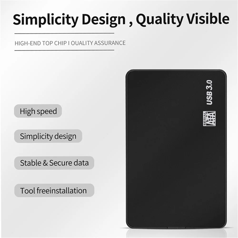 S2502U3 2.5 inch Hard Drive Case 2.5 inch USB3.0 SATA Laptop Portable Hard Drive Enclosures Compatible with Windows, macOS - 6