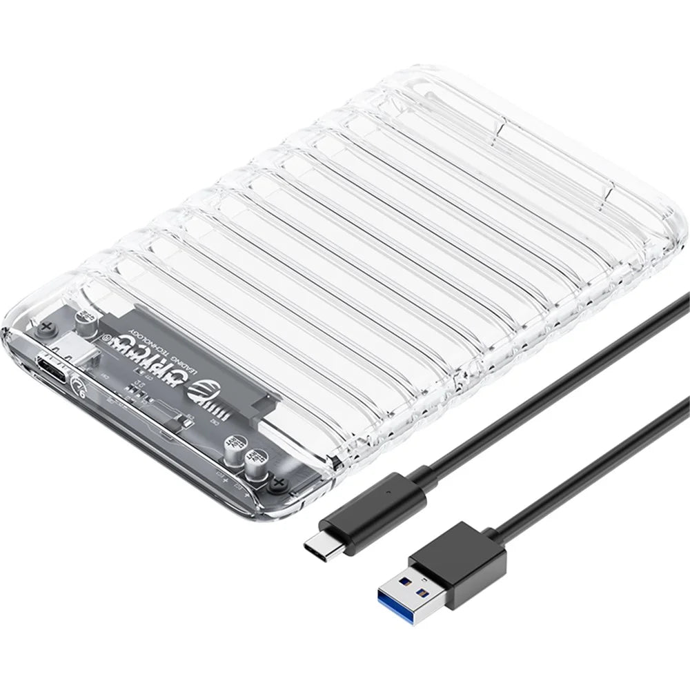 ORICO-2139C3 2.5" USB3.0 External Storage HDD Enclosure Transparent 6Gbps High Speed HDD SSD Hard Drive Enclosure - 1