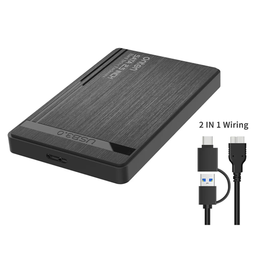 ONTEN UHD1 2.5-inch External Hard Drive Enclosure with 2-in-1 Cable USB3.0 SATA 2.5 inch Enclosure Hard Disk Case - 2