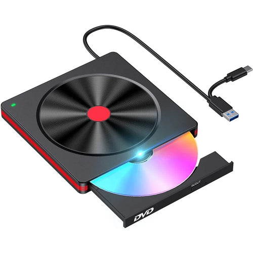 048 Portable DVD-RW External USB Optical Drive Laptop DVD Burner Desktop Integrate Type-C Optical Drive - 1