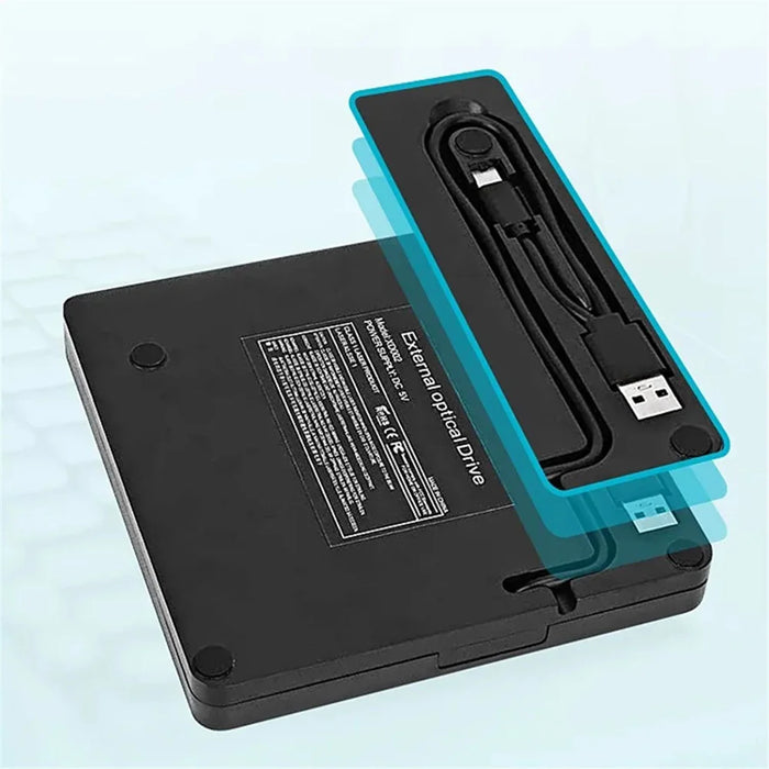 XD009 Ultra-thin Design Laptop Computer USB 3.0+Type-C DVD Drive External CD Reader VCD Burner - 6