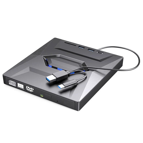 B21-Y Multi-Function 5-in-1 Laptop Type-C DVD Recorder Optical Drive 3.0 USB External Mobile DVD Burner - 1