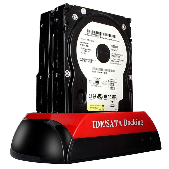 575D Laptop Computer Mobile Hard Disk Box USB Hard Disk Holder 2.5 / 3.5inch SATA IDE HDD Base - US Plug - 2