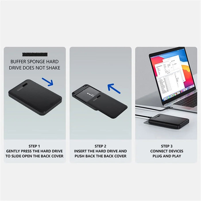 H8 2.5-inch SATA Mechanical Solid-State SSD Hard Drive Box for Windows / Mac / Linux - 2