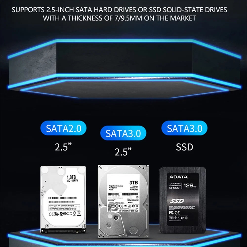 YC-TS6 2.5-inch Mobile Hard Disk Case Type-C 3.1 Computer Laptop External SATA SSD Hard Disk Enclosure - 3
