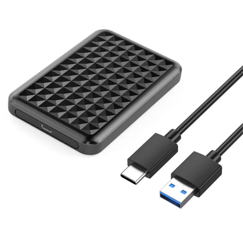 YC-TS6 Hard Drive Enclosure for 2.5-inch SATA SSD Hard Drive Case with USB to Type-C 3.1 Cable - 1