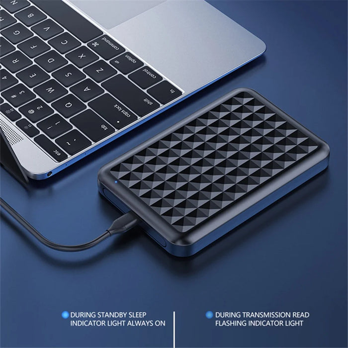 YC-TS6 Hard Drive Enclosure for 2.5-inch SATA SSD Hard Drive Case with USB to Type-C 3.1 Cable - 2