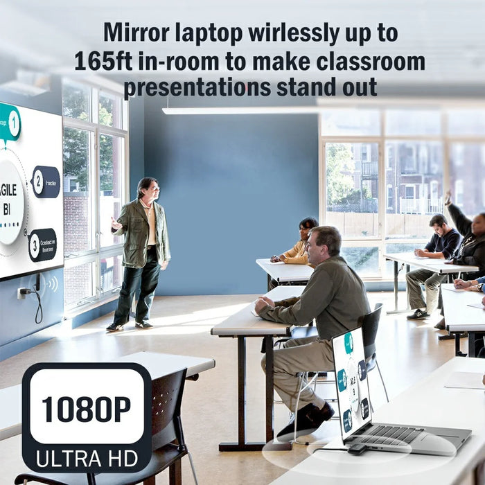 LEMORELE G57 50m Range HDTV Wireless Same-Frequency Transmitter 1080P 2.4GHz / 5GHz WiFi Screen Mirroring Device For Meetings Teaching Home - 4