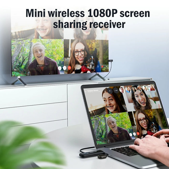 LEMORELE G57 50m Range HDTV Wireless Same-Frequency Transmitter 1080P 2.4GHz / 5GHz WiFi Screen Mirroring Device For Meetings Teaching Home - 5