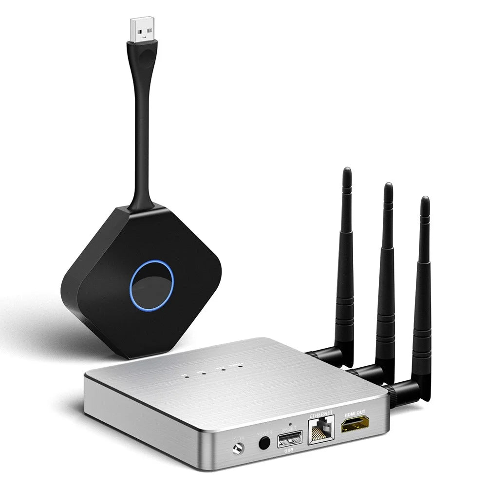 LEMORELE K12U Wireless Display Adapter 4K HD Screen Mirroring Transmitter and Receiver Kit - 1