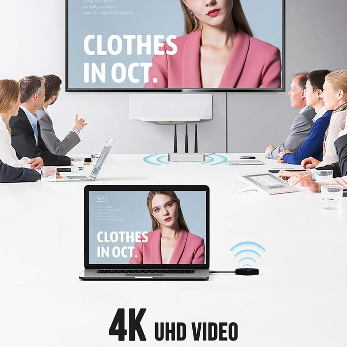 LEMORELE K12U Wireless Display Adapter 4K HD Screen Mirroring Transmitter and Receiver Kit - 5