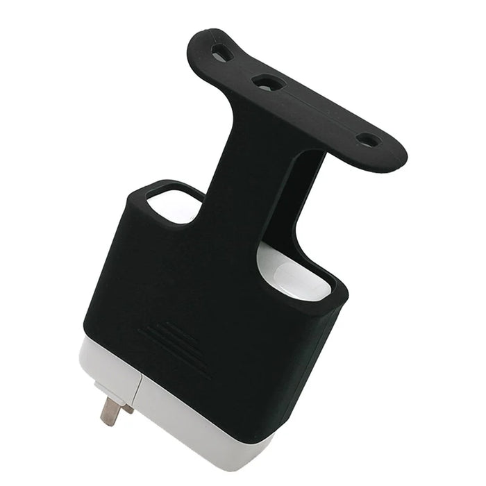 Soft Silicone Cover Charging Cable Organizer Protective Case for Apple MacBook USB-C Power Adapter 61W/96W - Black - 1