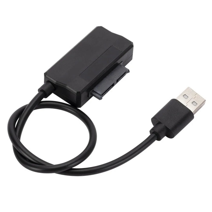 USB Optical Drive Data Cable USB to SATA 6+7Pin Slimline Notebook Optical Drive Cable USB2.0 Optical Disc Drive Cable - 3