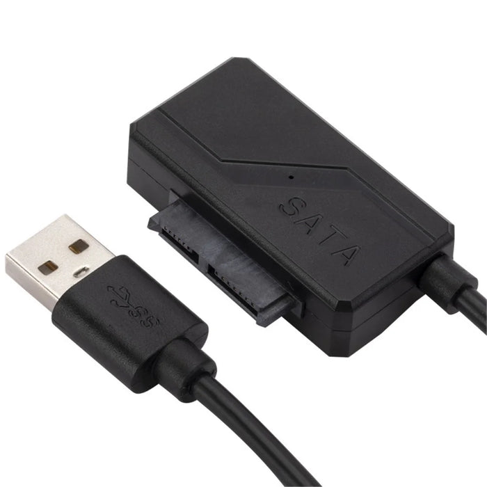 USB Optical Drive Data Cable USB to SATA 6+7Pin Slimline Notebook Optical Drive Cable USB2.0 Optical Disc Drive Cable - 6