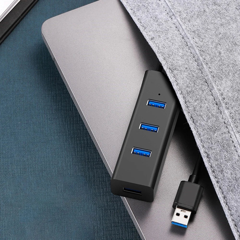1.5m Slim 4 Port USB2.0 Hub Adapter High Speed Portable Docking Station for PC Windows MacBook Laptop Accessories Splitter - 2