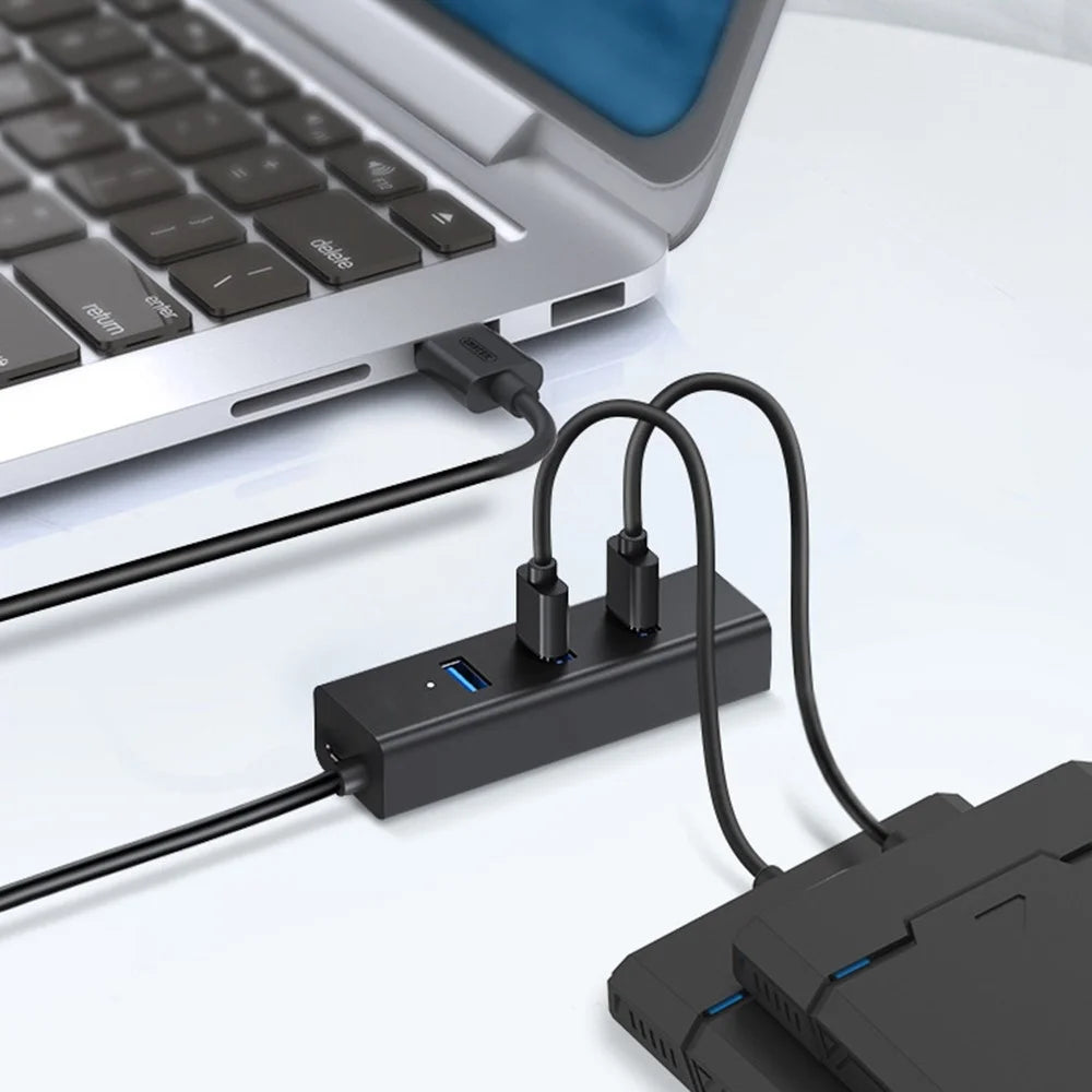 1.5m Slim 4 Port USB2.0 Hub Adapter High Speed Portable Docking Station for PC Windows MacBook Laptop Accessories Splitter - 3