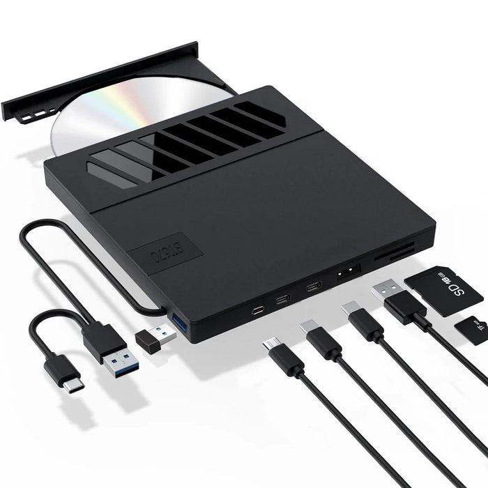 bt670 Multi-Function External Optical Drive DVD Burner Writer with SD TF Card Slot - 2
