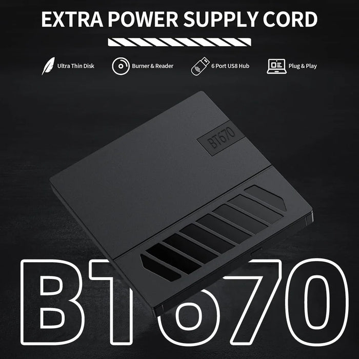 bt670 Multi-Function External Optical Drive DVD Burner Writer with SD TF Card Slot - 3